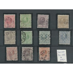 Suriname  3C-13C Willem III  VFU/gebr  CV 245 € Pracht exemplaar!!