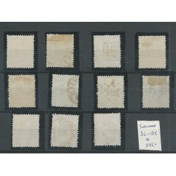 Suriname  3C-13C Willem III  VFU/used  CV 245 € Extremely fine copy!!