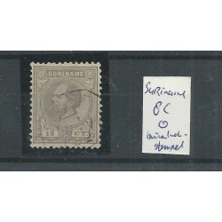 Suriname  8C with BUITENLANDS CANCEL  VFU/used  CV 10+ € Extremely fine copy!!