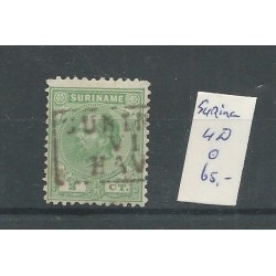 Suriname  4D Willem III VFU/used  CV 65 € Extremely fine copy!!