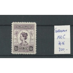 Suriname  102C Wilhelmina MNH  CV 200 € Extremely fine copy!!