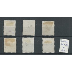 Suriname 3A-13A  Willem III 1873  MH/unused  CV  515 €