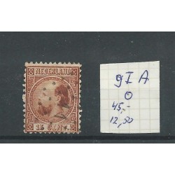 Netherlands  9I-A  numeral dot cancel 11 VFU/used  CV 57 €