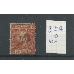Netherlands  9I-A  numeral dot cancel 107  VFU/used  CV 45 €