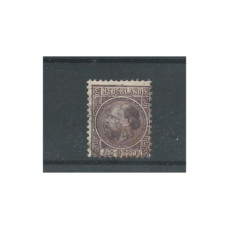 Nederland  11II  met "HAARLEM 1874" franco-takje  VFU/gebr  CV 125 €