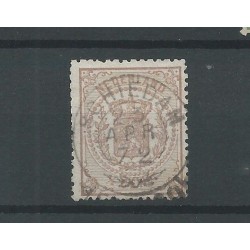 Nederland  13 met "SCHIEDAM 1872" franco-takje VFU/gebr  CV 20+ €