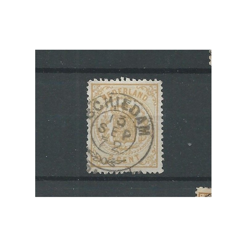 Netherlands  17 with "SCHIEDAM 1872" franco-takje VFU/used  CV 40+ €