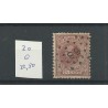 Netherlands  20 with numeral dot cancel 68 VFU/used  CV 22,5+ €