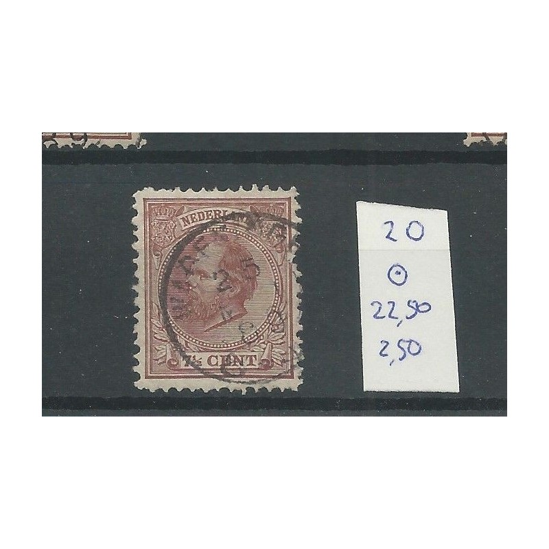 Nederland  20 met "WAGENINGEN" kleinrond VFU/gebr  CV 25 €