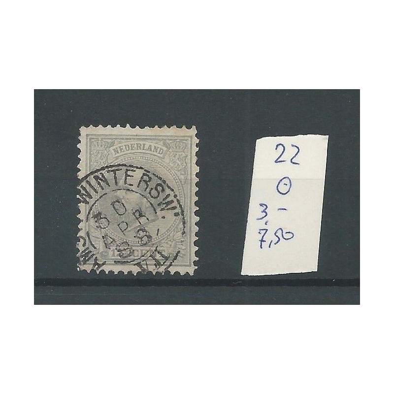 Netherlands  22 with "AMST:-WINTESW" small round cancel VFU/used  CV 10 €