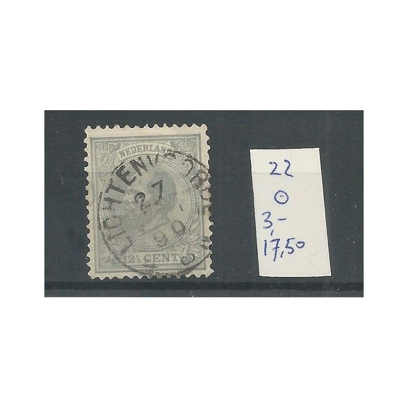 Netherlands  22 with "LICHTENVOORDE" small round cancel VFU/used  CV 20 €