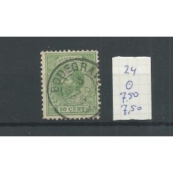 Netherlands  24H "BODEGRAVEN " small round cancel  VFU/used  CV 15++ €