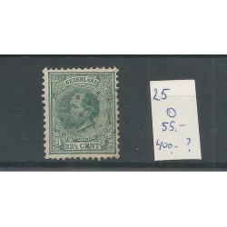 Netherlands  25H with numeral dot cancel 21  VFU/used  CV 450 €