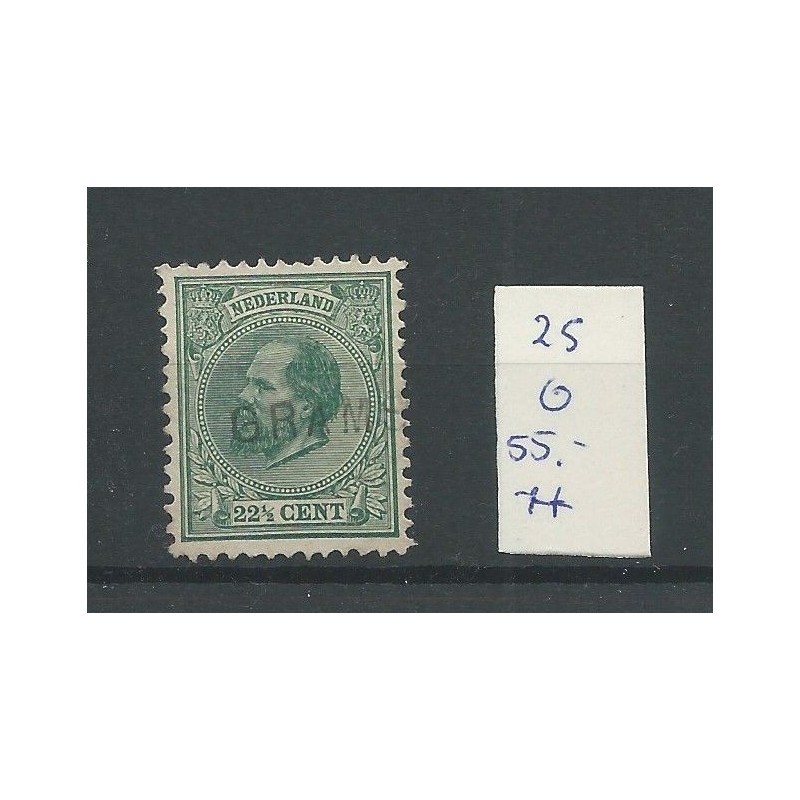 Netherlands  25H "GRAMSBERGEN" straight-line cancel VFU/used  CV 55+ €