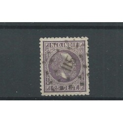 Dutch East Indies 13H with puntstempl 115   VFU/used CV 50++ €