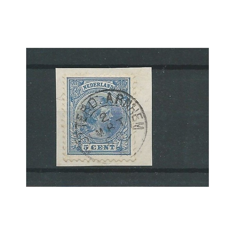 Nederland 35 met " ROTTERD:-ARNHEM 1896" VFU/gebr  CV 10 €
