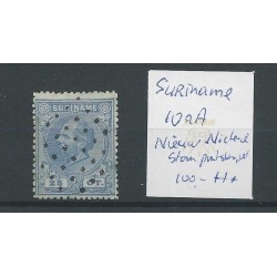 Suriname 10aA with STOMP numeral dot cancel  VFU/used  CV 100++ €