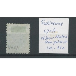 Suriname 10aA met STOMP puntstempel  VFU/gebr  CV 100++ €