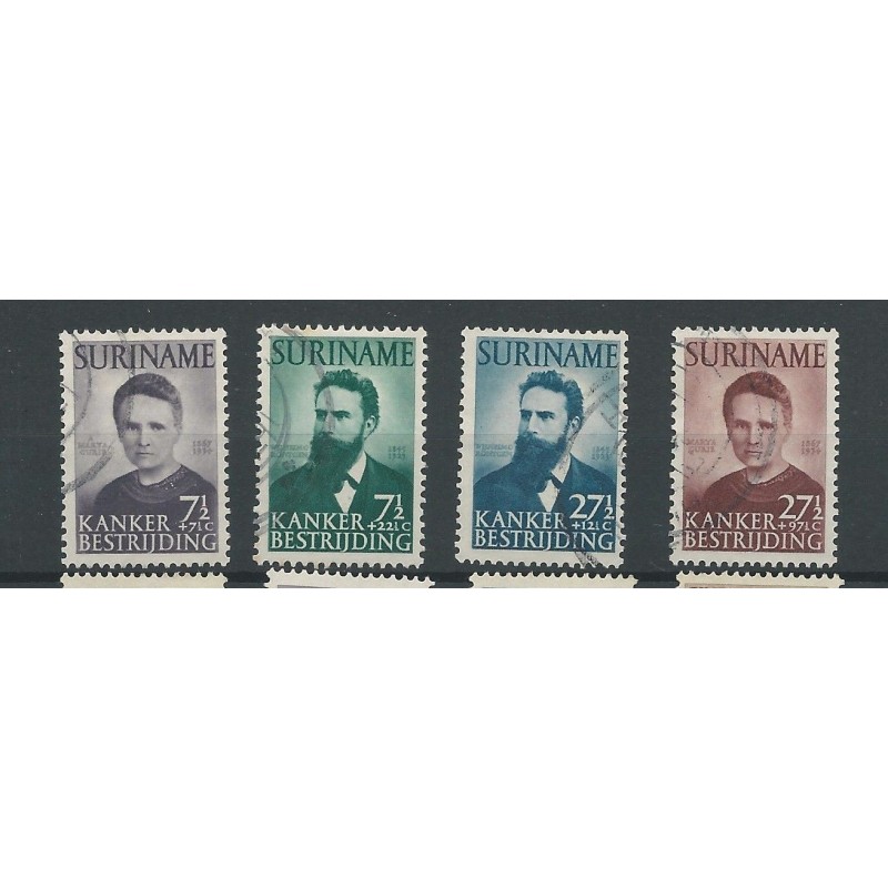 Suriname 280-283 Curie & Rontgen   VFU/gebr  CV 50  €