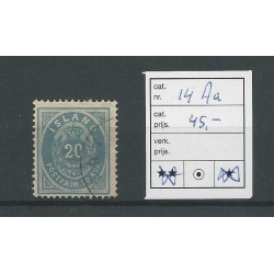 Iceland  14Aa  Numeral with Kroon 20 Aur  VFU/used  CV 45 €