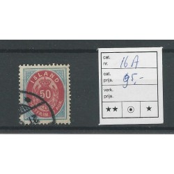 Iceland  16A  Numeral with Kroon 50 Aur  VFU/used  CV 95 €
