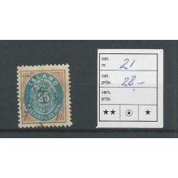Iceland  21 Numeral with Kroon 25 Aur  VFU/used  CV 28 €