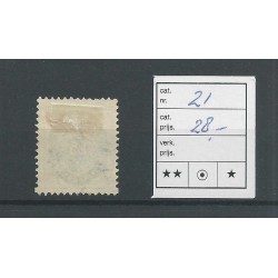 Iceland  21 Numeral with Kroon 25 Aur  VFU/used  CV 28 €
