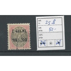 Iceland  25B Numeral with Gildi overprint  VFU/used  CV 50 €