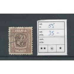 Iceland 55 King Christian & Frederik VFU/used  CV 35 €