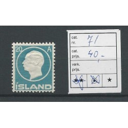 Iceland 71 King Frederik VII  MH/unused  CV 40 €