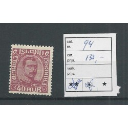 Iceland 94 King Christian  MH/unused CV 35 €