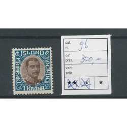 Iceland 96 King Christian  MH/unused CV 100 €