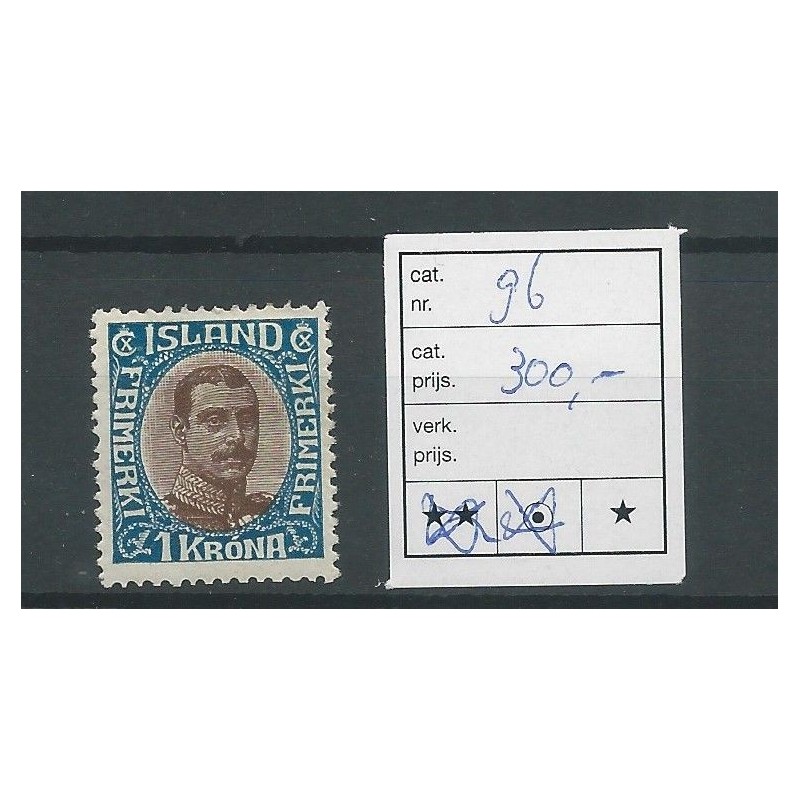 Iceland 96 King Christian  MH/unused CV 100 €