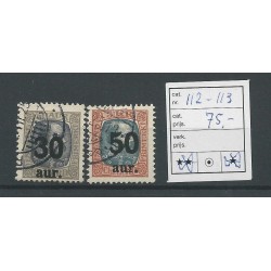 IJsland 112-113  opdruk in zwart  VFU/gebr CV 75 €