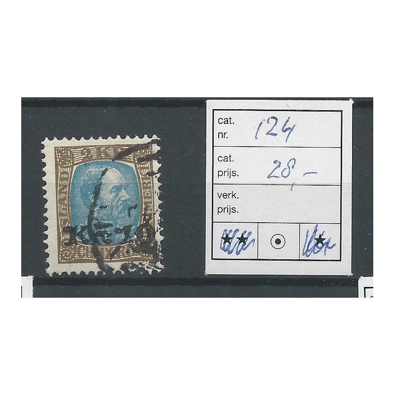 IJsland 124   opdruk in zwart  VFU/gebr CV 28 €