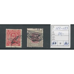 IJsland 122-123  Airmail 1928  VFU/gebr CV 110 €