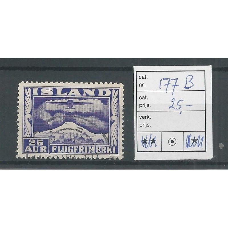 IJsland 177B Airmails 1934  VFU/gebr  CV 25 €