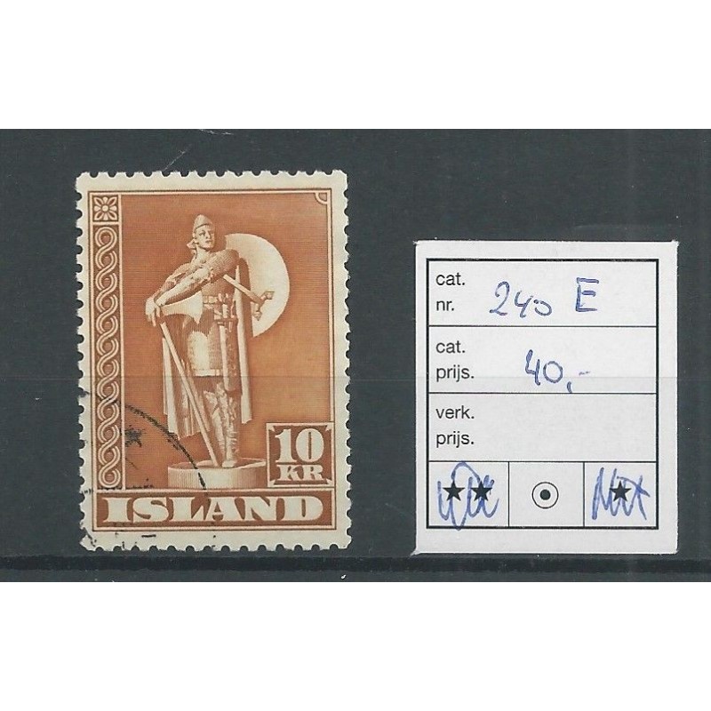Iceland 240E  Country Motives  VFU/used  CV 40 €