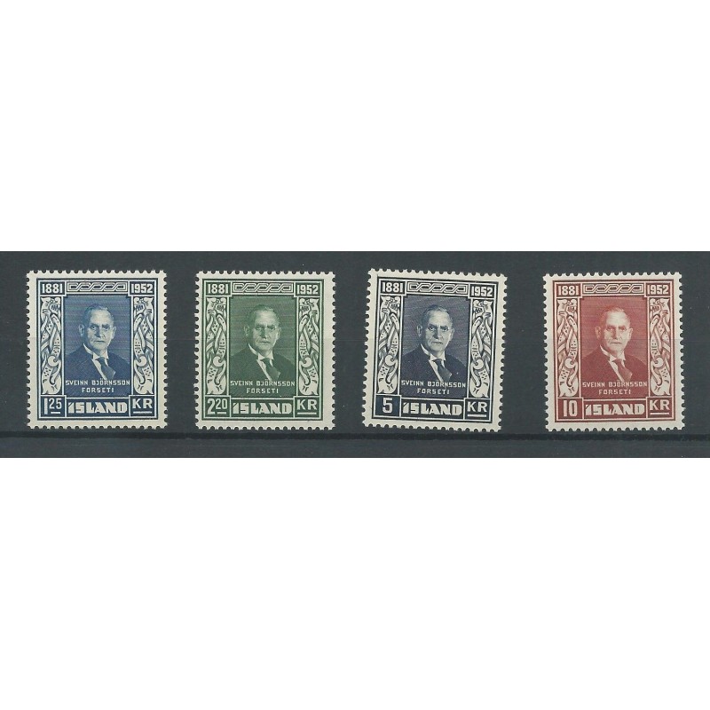 Iceland 281-284 Björnson   MNH  CV 50 €
