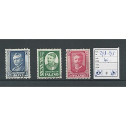 Iceland 293-295 Hannes Hafstein  VFU/gebrCV 40 €