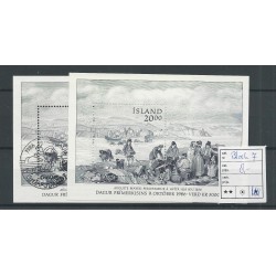 Iceland block 7 MNH and  VFU/used CV 8 €