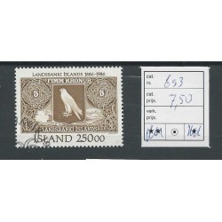 Iceland 653    VFU/used CV 7,5 €