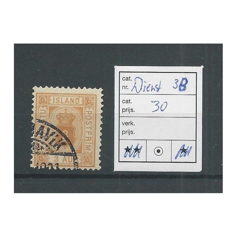 IJsland  Dienst 3B  VFU/gebr  CV 30 €