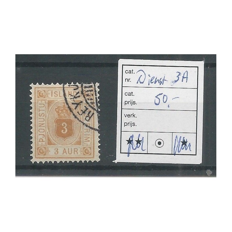 IJsland  Dienst 3A  VFU/gebr  CV 50 €