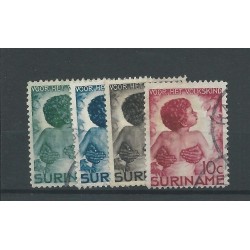 Suriname  179-182  Kinderzegels 1936 VFU/gebr  CV 12 €