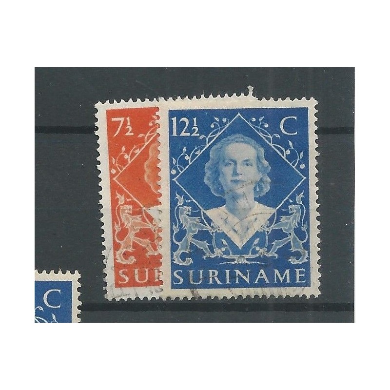 Suriname  276-277 Wilhelmina   VFU/gebr  CV 6,80 €