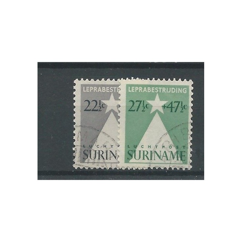 Suriname  LP29-30 Lepra luchtpost VFU/gebr  CV 8 €