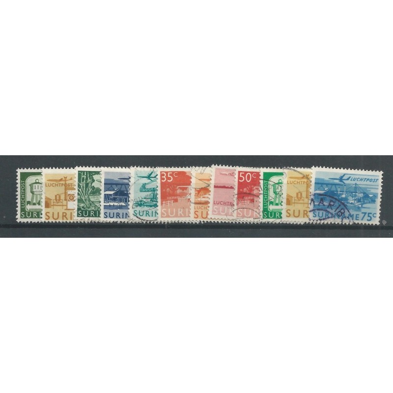 Suriname  LP35-46   airmail VFU/used  CV  4 €