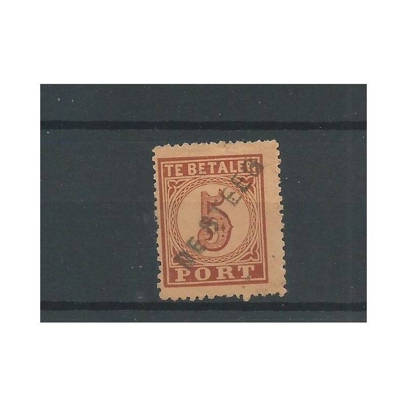 Netherlands P1 postage due "DE STEEG" straight-line cancel  CV  25+ €