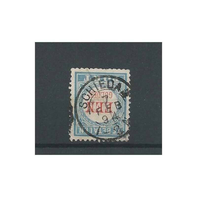 Netherlands P12D-III  SCHIEDAM 1894 small round cancel  VFU  CV 35+ €